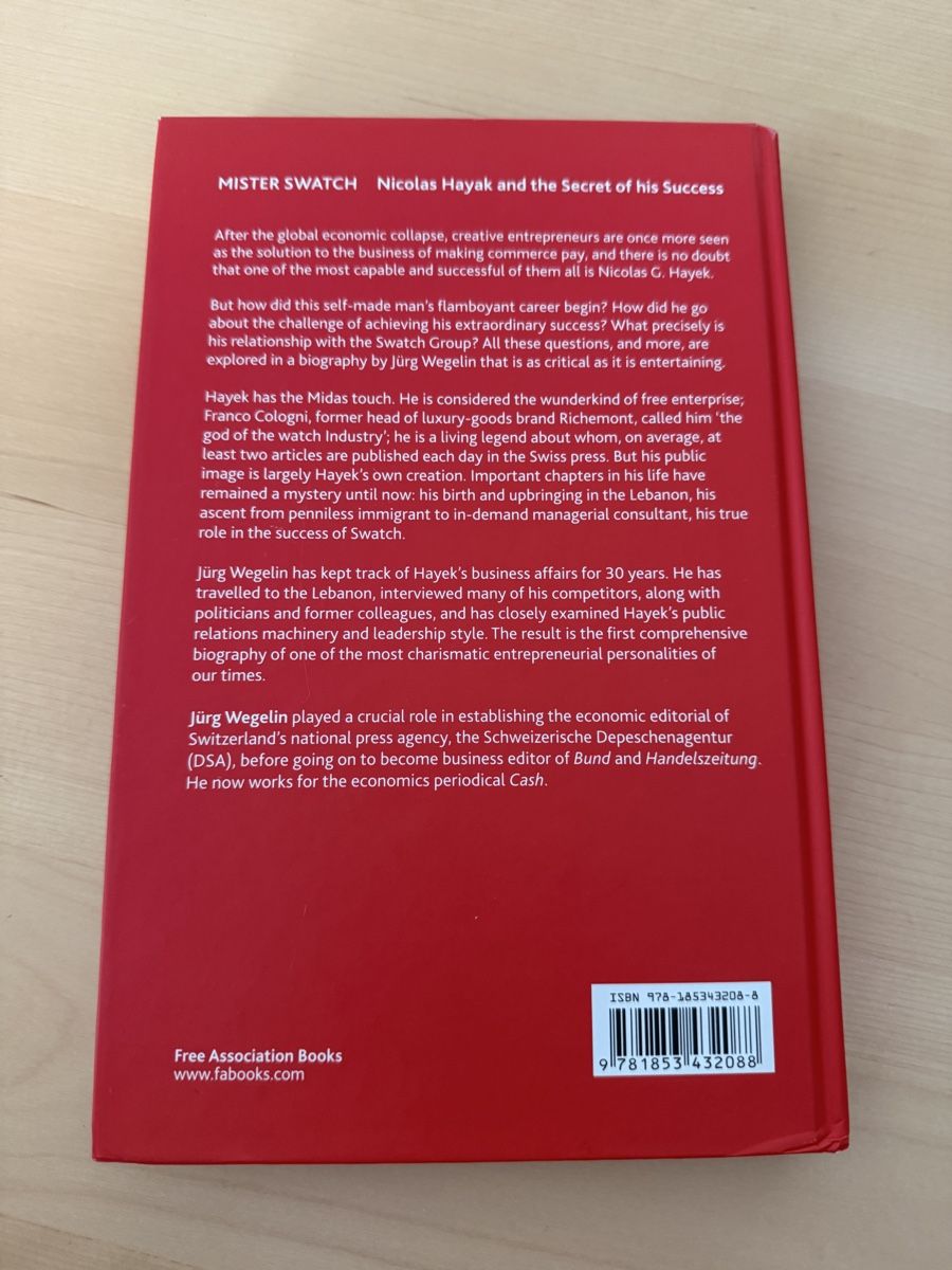 Libri: Mister Swatch, Nicolas Hayek – Nuovo e nell'imballaggio originale da Gland venduto da AlpineTime_CH 1