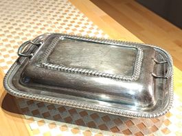 Antike versilberte Entree Deckel schale  England Top