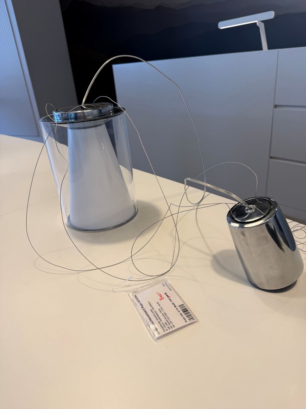 Lampade: Serien Pendelleuchte Drum S Long Rope – Usato da Rothenburg venduto da Lampenoutlet