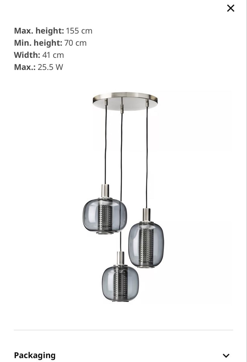 Ikea Lustres & lampes de plafonds: Deckenlampe Högvind  – D'occasion à Thalwil par missmoneypenny12 2