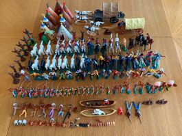 Western Spielfiguren Set mit Wagen gebraucht Zustand