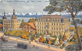 Neuchâtel, Hotel Terminus et Hotel des Alpes