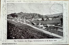 AK Eidg.Schützenfest 1904 in St.Gallen. Schön gestempelt.