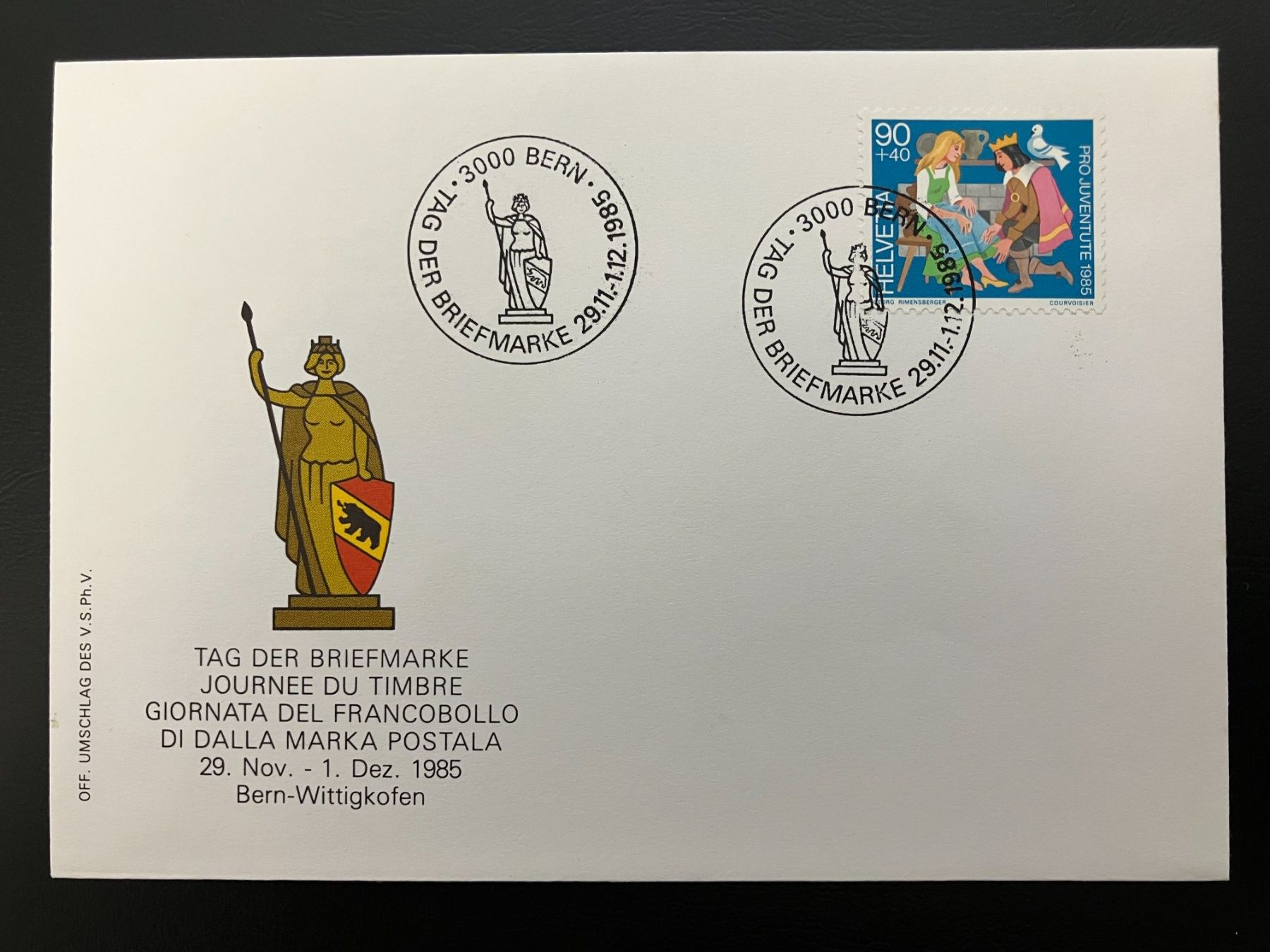 Tutti i francobolli: Couvert Tag der Briefmarke 1985 Bern – Usato da Solothurn venduto da Tomtom2910