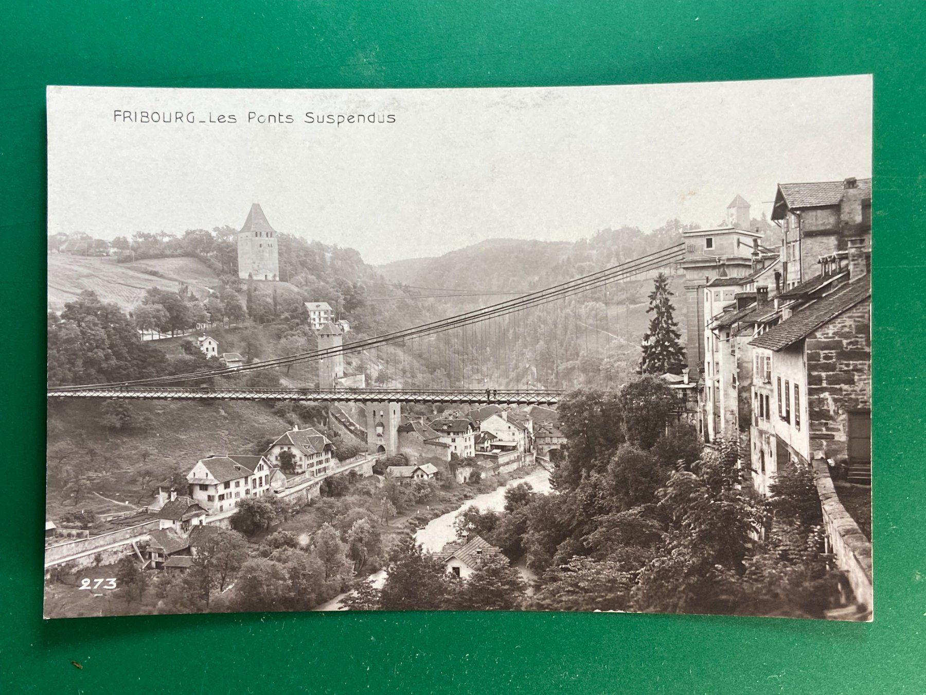 Cartoline postali: Fribourg - Les Ponts Suspendus – Usato da Steg VS venduto da danwer74