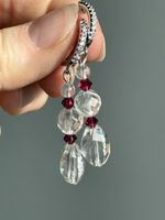 Unikat Bergkristall, Swarovski Crystals Ohrringe NEU