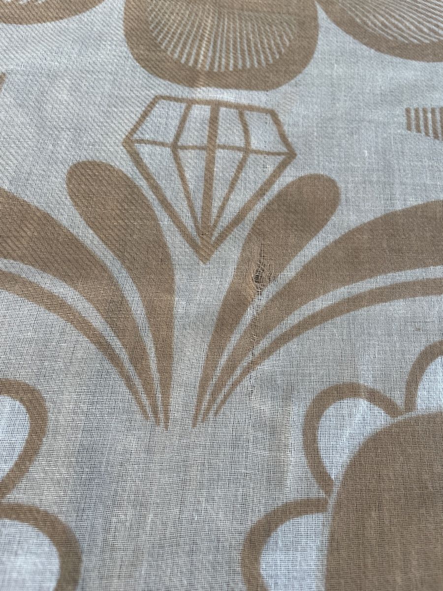 Foulard & Sciarpe: Beiger Schal mit Totenkopf – Usato da Arbon venduto da llaauraa 1