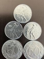 Italie, 5X 50 Lire 1992 à 1998 nickel