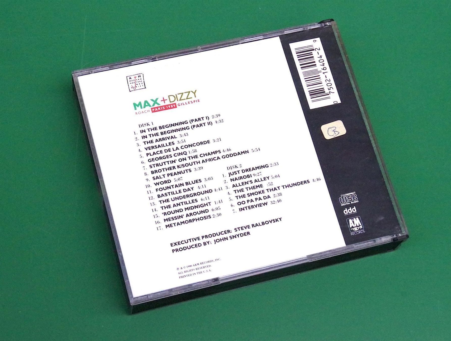 CD: 2er CD Dizzy Gillespie/Max Roach – Usato da Frauenfeld venduto da Danielpwiedmer 1