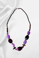 Halskette Lila Perlen Modeschmuck