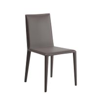 Greta croute de cuir colori gris foncé. 4 chaises