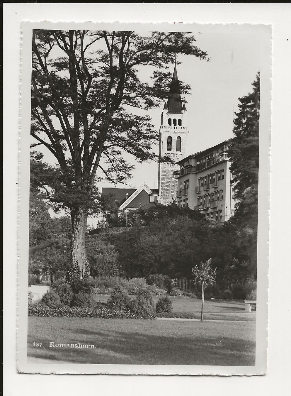 Cartoline postali: AK 1946 Romanshorn Kirche & Park – Usato da Greifensee venduto da 315WDO