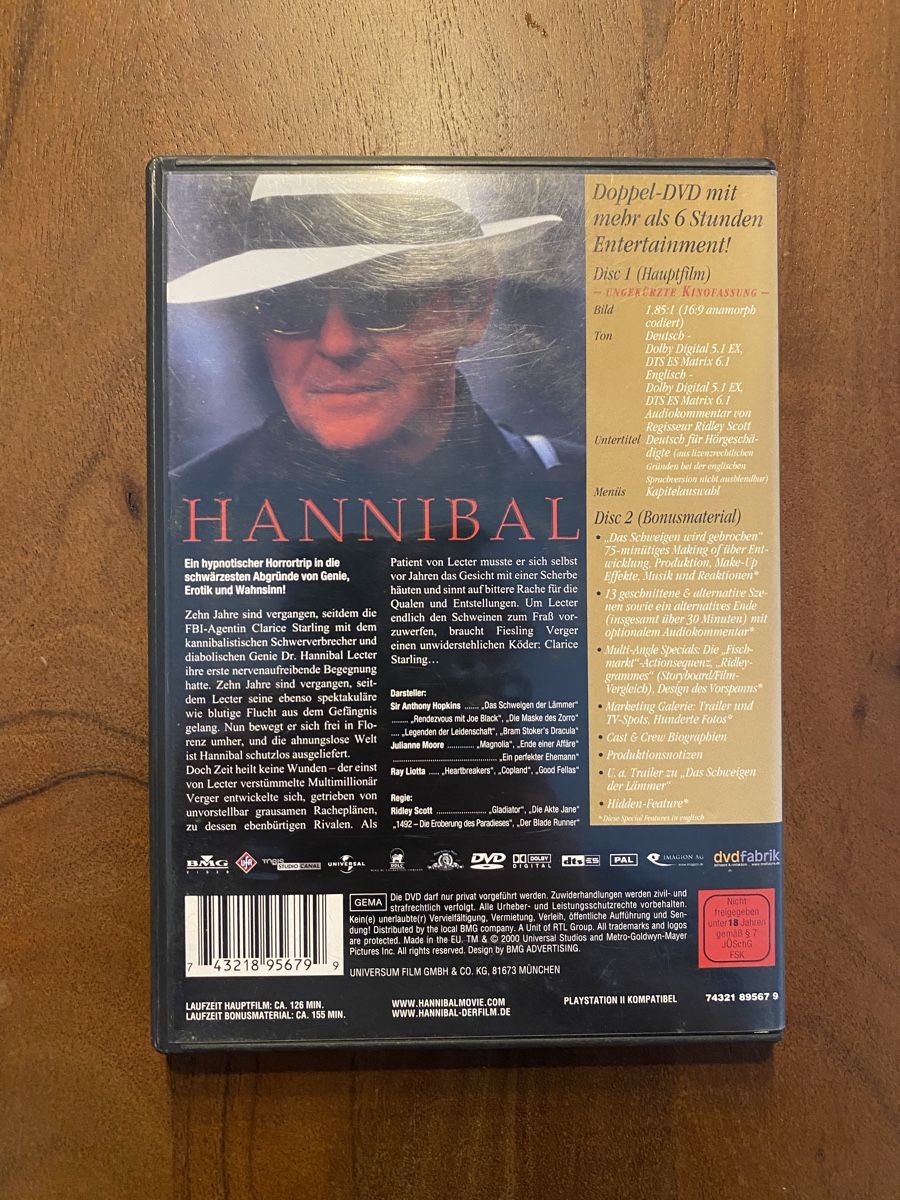 Tutti i DVDs: Hannibal DVD – Usato da Thunstetten venduto da Virus_33 3