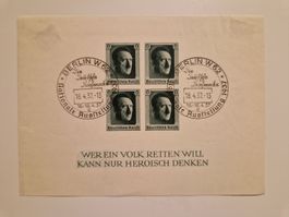 Deutsches Reich Adolf Hitler Briefmarken Block 8