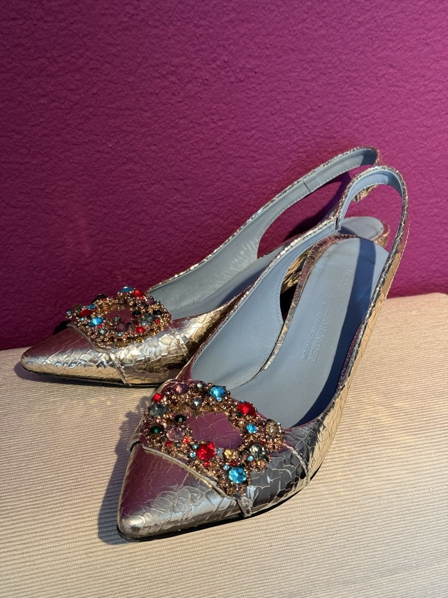 Kennel + Schmenger Damenschuhe: Kennel und Schmenger Slingpumps in Silber – Gebraucht aus Birr von sfe_rhj7 1