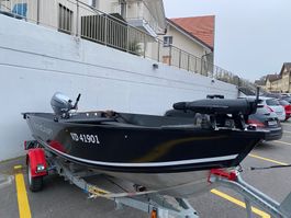 Bateau alu + remorque + moteurs thermiques et électriques