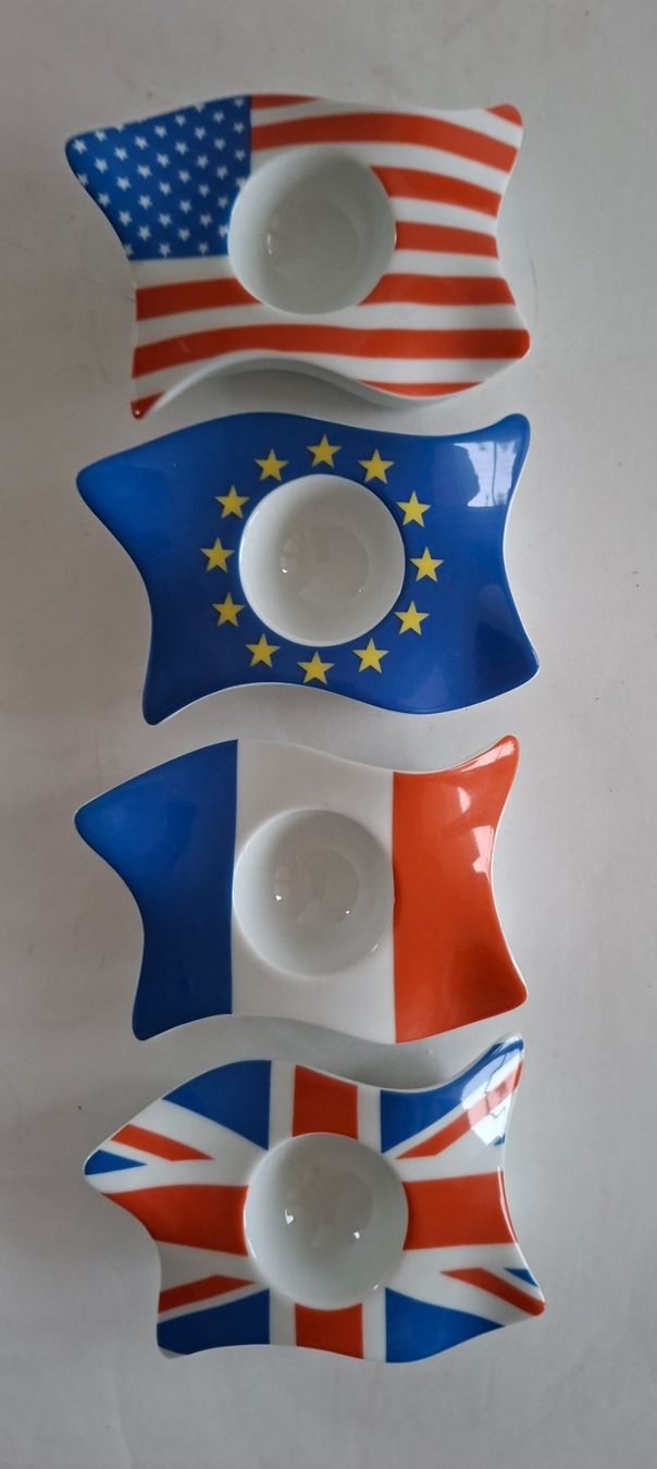 Rosenthal Sonstiges Geschirr: 4er Set Eierbecher in Flaggen Optik, Rosenthal Studioline – Gebraucht aus Opfikon von Diversamente 5