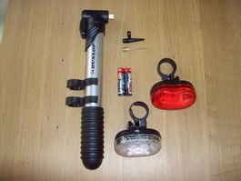 Set Pumpe mit Fahrrad- Beleuchtung