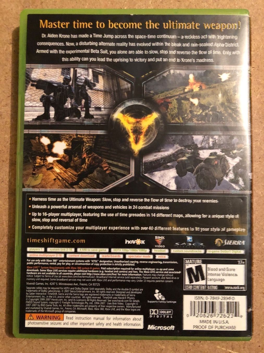 Spiele: Time Shift US für Xbox 360 – Gebraucht aus Kestenholz von Mad18 1