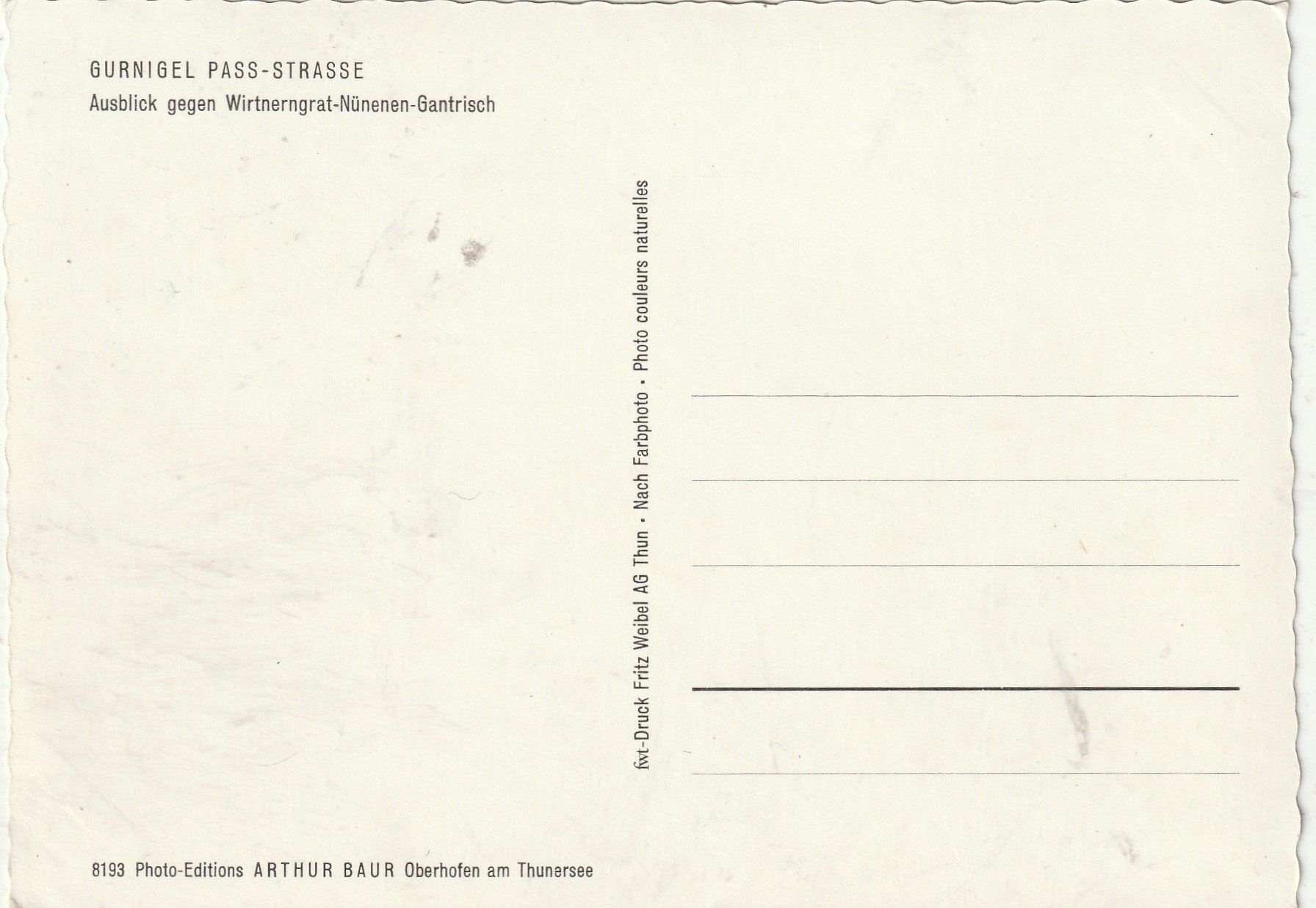 Cartoline postali: Postauto am Gurnigel Passtrasse – Usato da Lumbrein venduto da made02 1