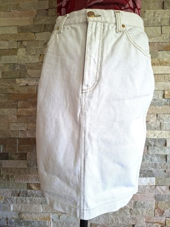 Jupe Denim TRUSSARDI–Coton – Broderies Dorées – Taille M