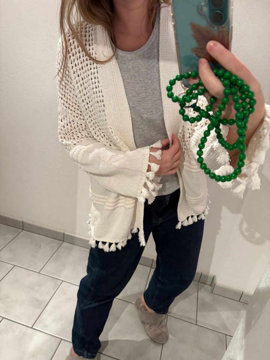 Mango Jacken: Weisser Boho-Cardigan Mango – Neu (gemäss Beschreibung) aus Bonstetten von Moma10 1
