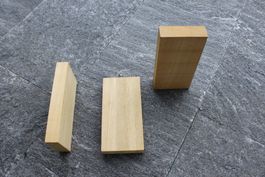 12 Holzklötze gross (Rhythmikklötze) 24cm x 12cm x ca.4cm