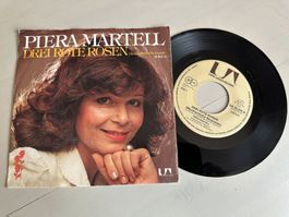 PIERA MARTELL tolle Single Drei rote Rosen Kult SWISS 70's