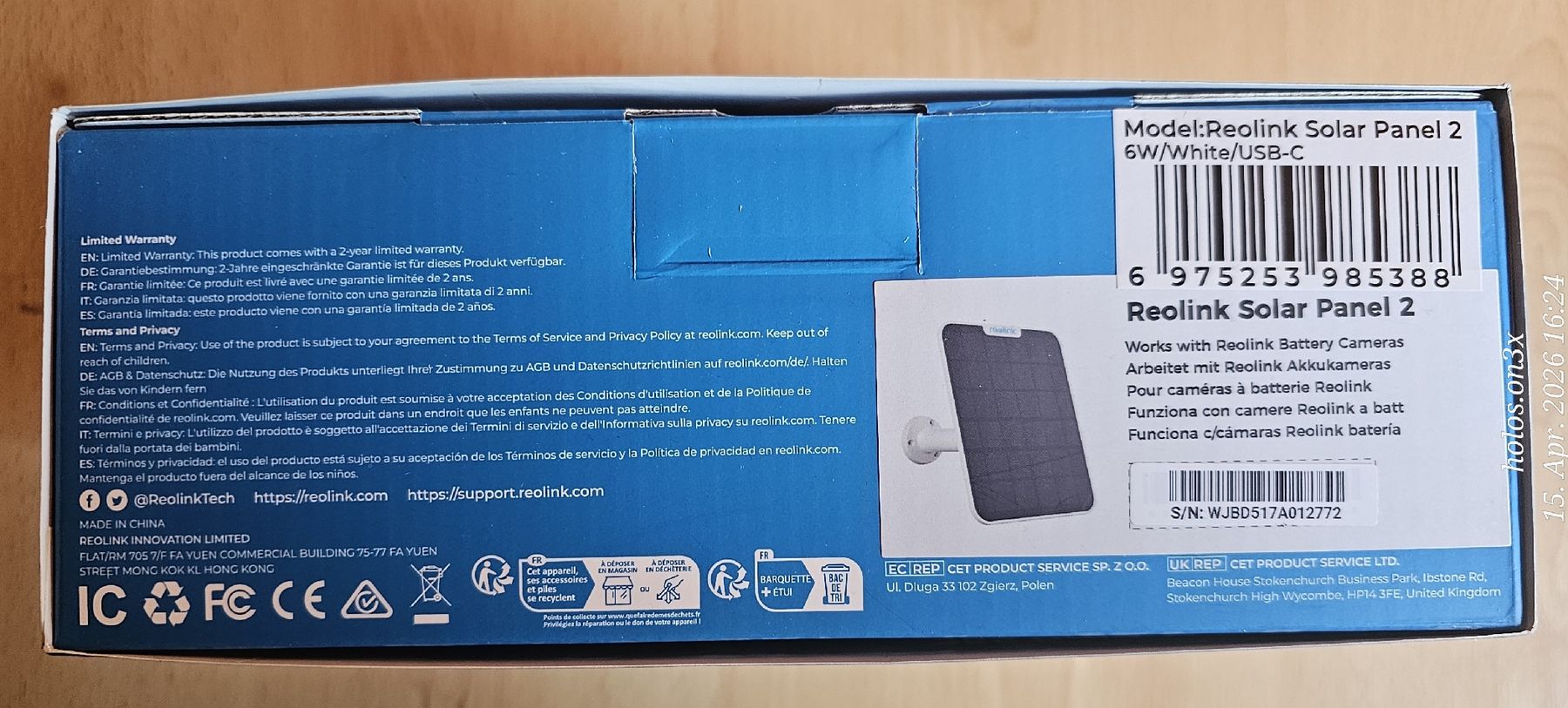 Reolink Solargeräte und Solarprodukte: Reolink Solar Panel 2 :: Fabrikneu :: USB C :: Wasserdicht – Neu und originalverpackt aus Ochlenberg von on3x 2