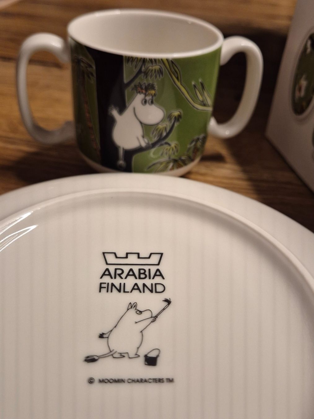 Arabia Set di piatti: Arabia Kindergeschirr Jungel Moomin – Nuovo e nell'imballaggio originale da Oberdiessbach venduto da Finland1977 4