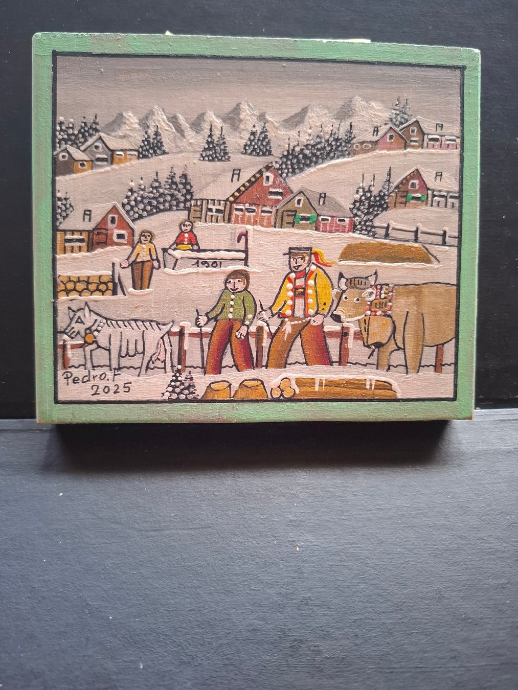 Dipinti: Wunderschönes 2 Mini Bilder  Winter  **36 ** 11 – Usato da Zürich venduto da Soragno50 1