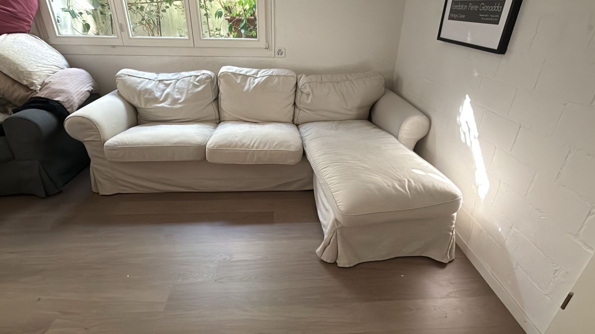 Ikea Sofas: IKEA EKTORP Sofa mit Chaiselongue – Gebraucht aus Langnau am Albis von shukiBuki