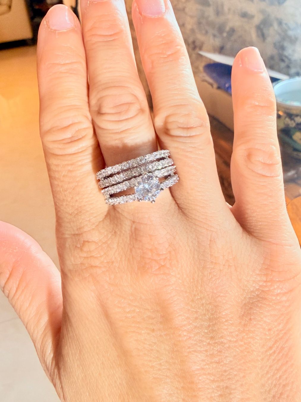 Bagues: Bague multiple zircones argenté taille 54 – Neuf avec emballage d'origine à St-Maurice par Sandrinette123 1