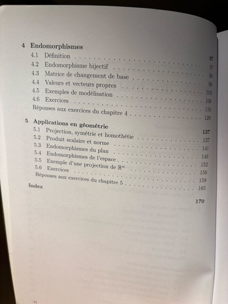 Libri: algèbre linéaire – Usato da Bern venduto da Cleo_ 4