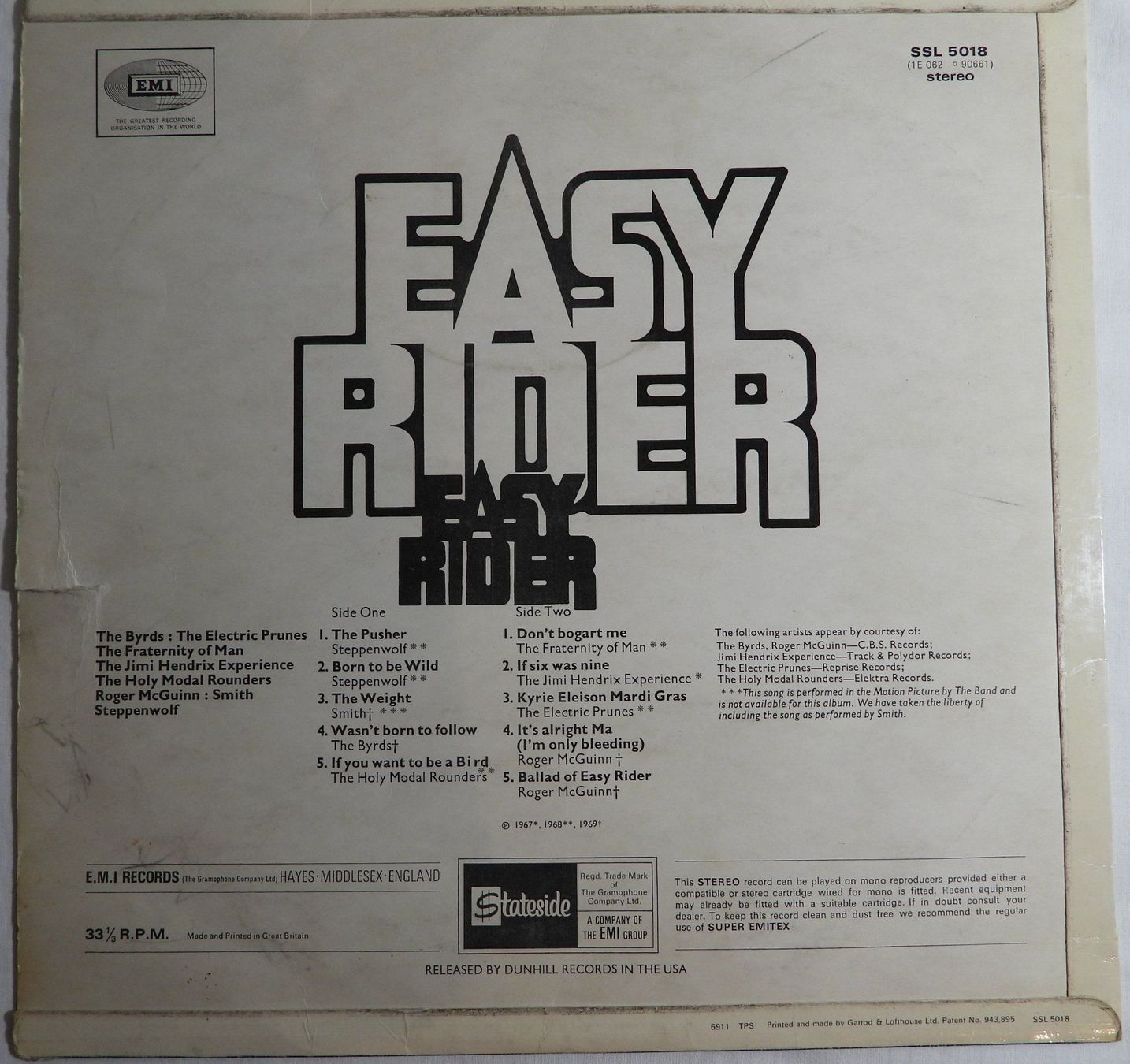 Dischi in vinile: EASY RIDER LP 1969 – Usato da Dübendorf venduto da mar_85sd 1