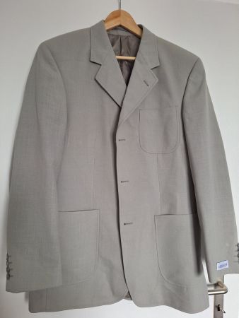 Sommerlicher Herren Leinen-Blazer, hellgrau, Grösse 52