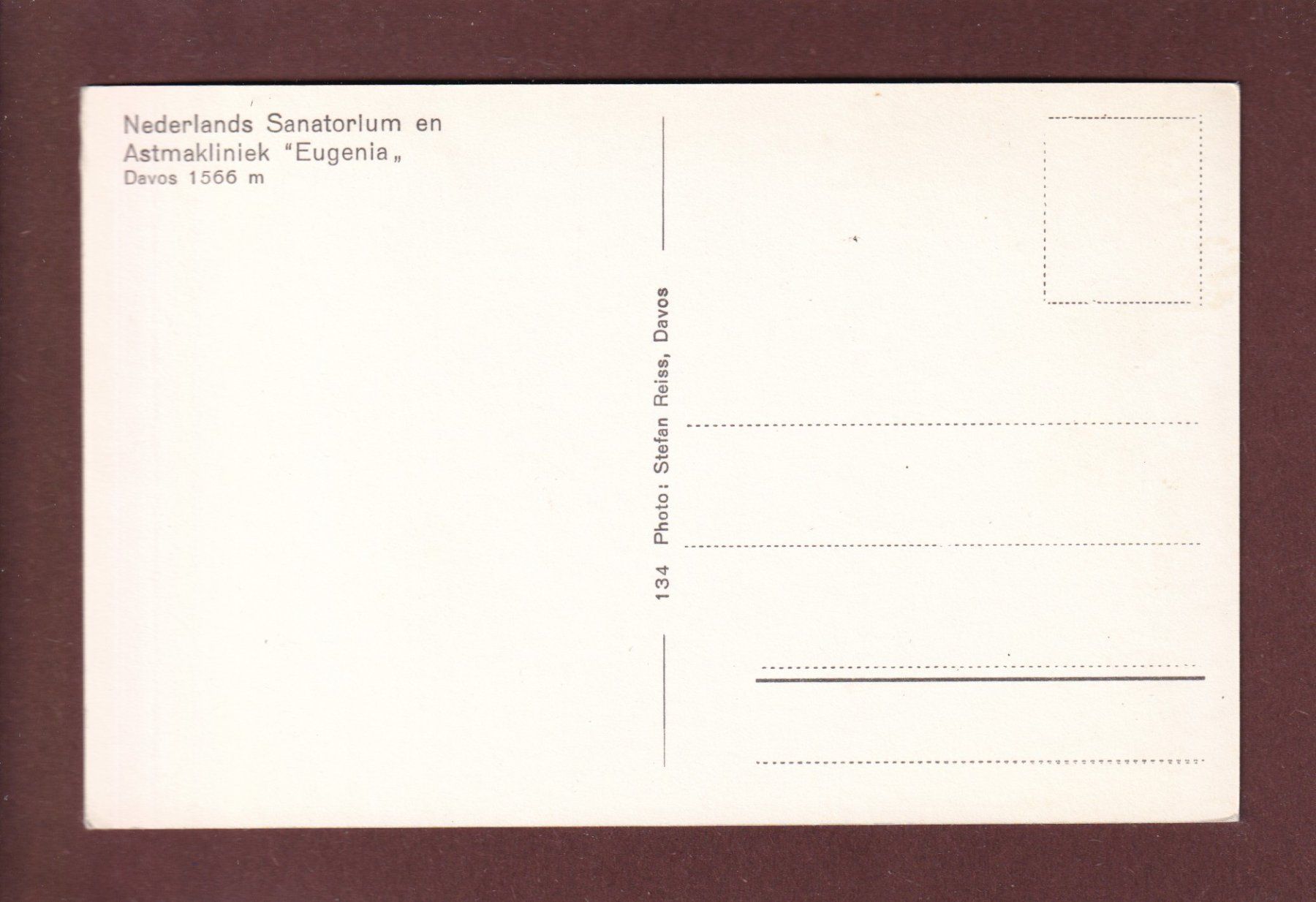 Cartoline postali: DAVOS - Nederlands Sanatorium Eugenia – Usato da Pully venduto da nicecards 1