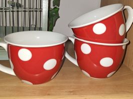 SÜSSES 3 SET KAFFEE TASSEN MIT PUNKTEN