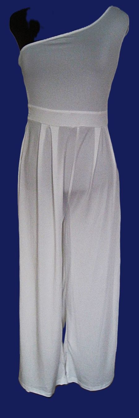 Jumpsuits: NEU!! Eleganter One-Shoulder Jumpsuit Weiss -Weit – Neu (gemäss Beschreibung) aus Rickenbach Sulz von Sodeli23