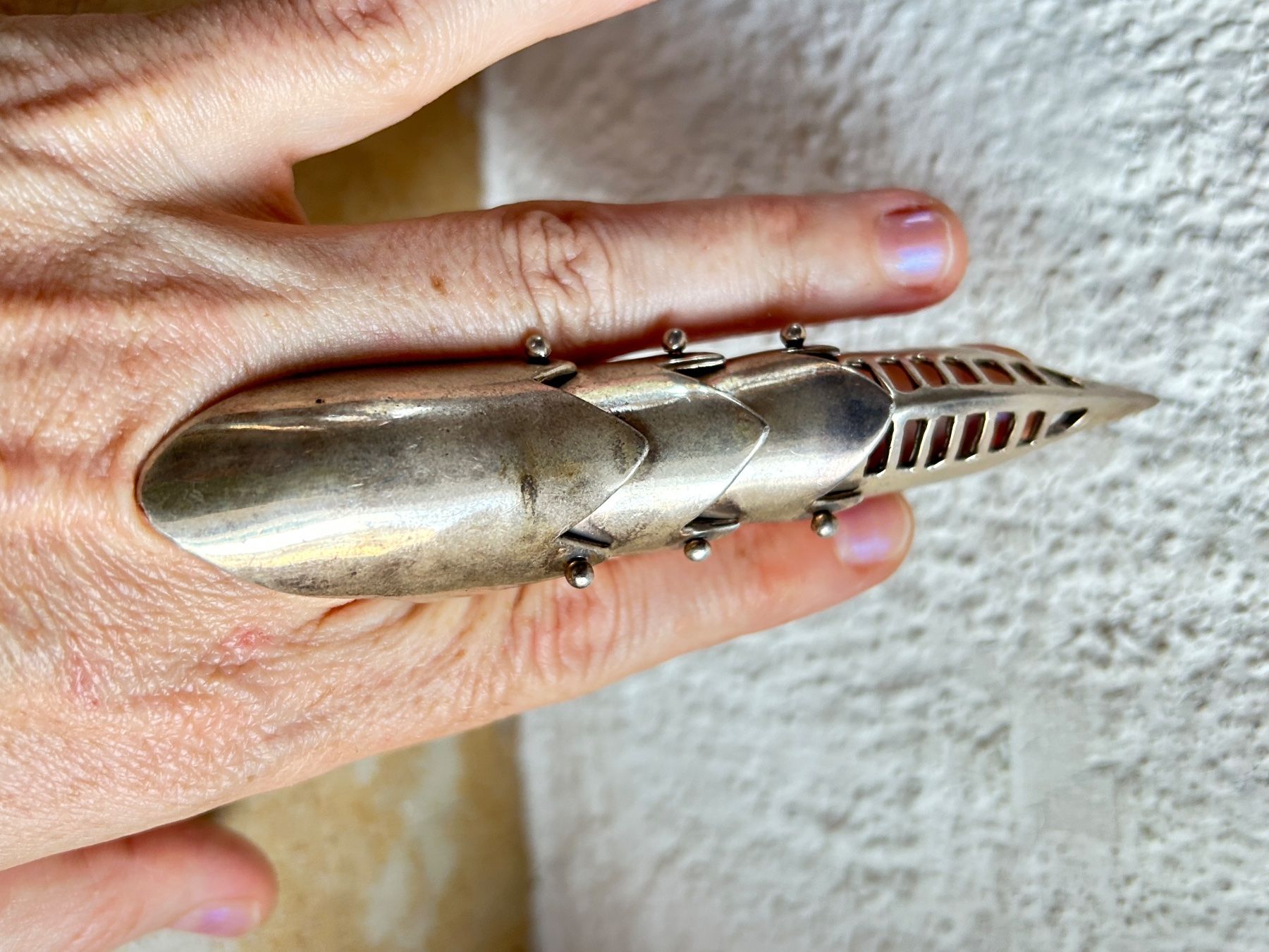 Bagues: GOTHIK- beweglicher Fingerring, Silber sterling! 57 – D'occasion à Laufen par belleskulptur 4