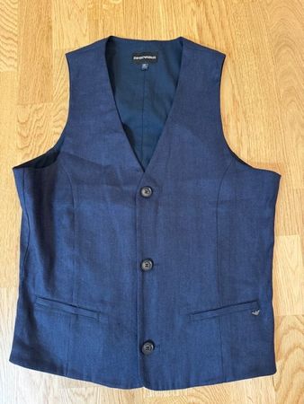 Weste Armani Gr.175 blau leinen wie neu