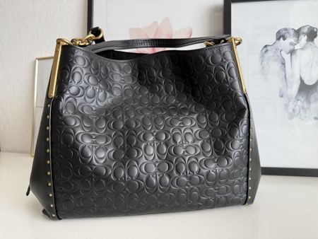 Coach Dalton 31 – Schultertasche aus Leder – Schwarz
