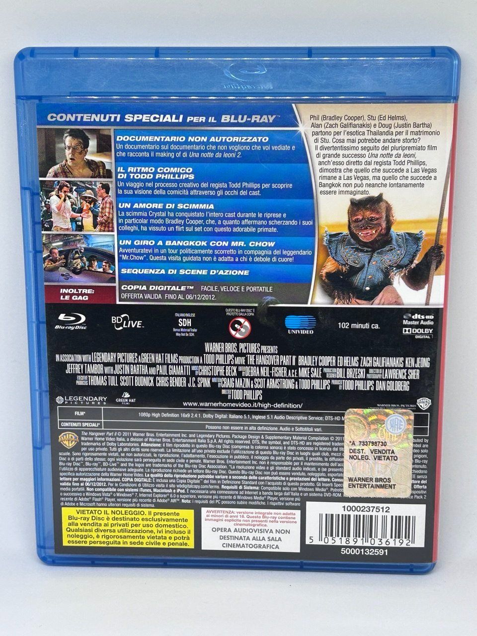 Tutti i DVDs: Una Notte da Leoni 2 Blu-Ray (ITA, ENG) – Usato da Giubiasco venduto da LorisVale 1