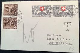 Campione d’ Italia 1944 selten als Portomarke Brief Schweiz