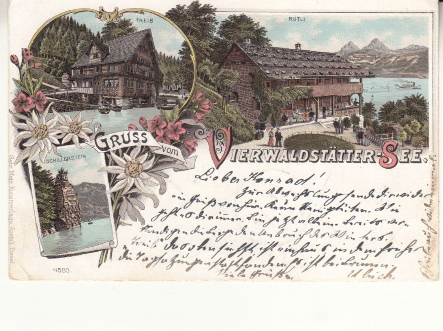 Cartoline postali: Vierwaldstättersee 1898 – Usato da Bürglen TG venduto da StampGraf