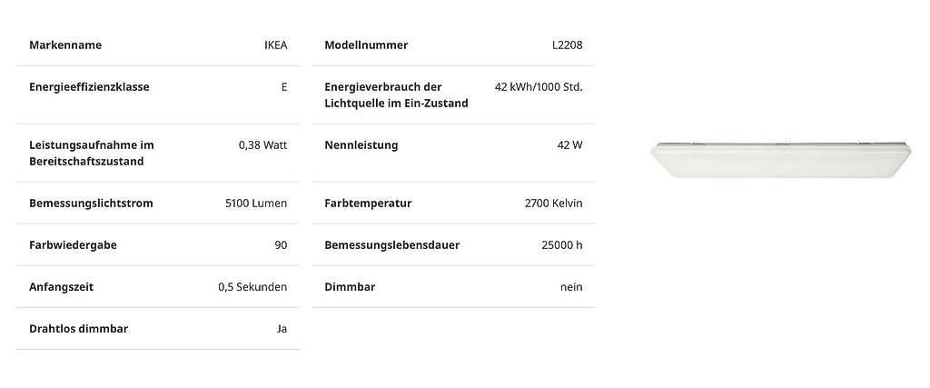 Lampadari & plafoniere: IKEA JETSTRÖM LED-Deckenlichtpaneel 100x40cm – Usato da Horgen venduto da ErsterImperator 3
