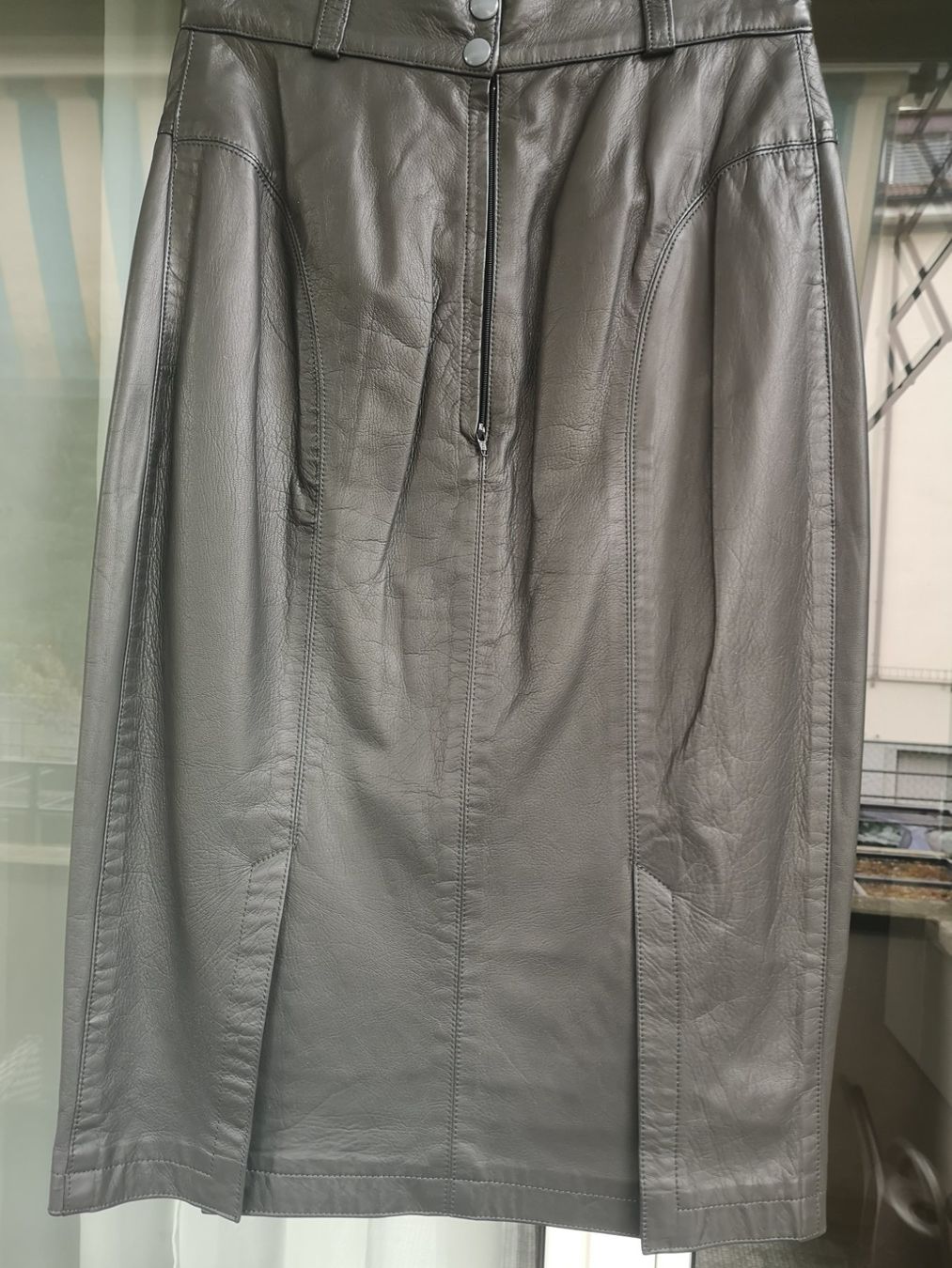Gonne: Eleganter Lederjupe Gr. 38 anthrazit – Nuovo (secondo la descrizione) da Liebefeld venduto da Dsilvester 2