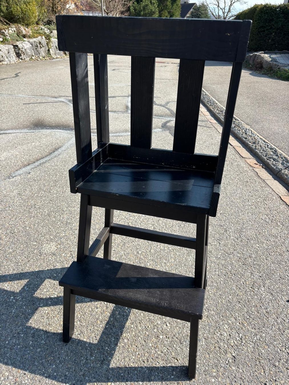 Seggioloni: Kinder-Lernturm schwarz - "Ikea-Hack" – Usato da Hausen am Albis venduto da S_77