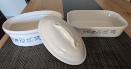 Lot de -2- plats en porcelaine pour le four