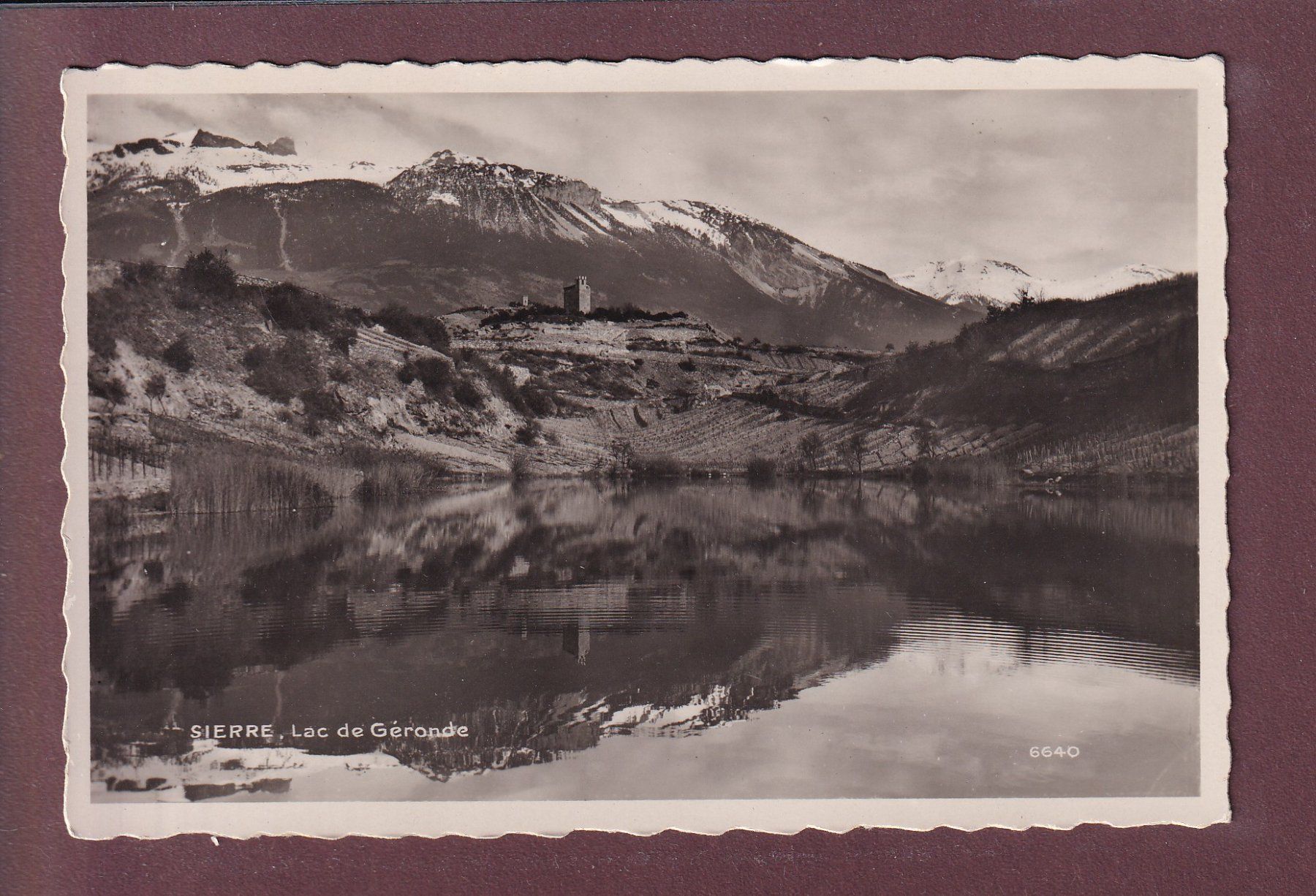 Cartes postales: SIERRE - Lac de Géronde - 1938 – D'occasion à Pully par nicecards